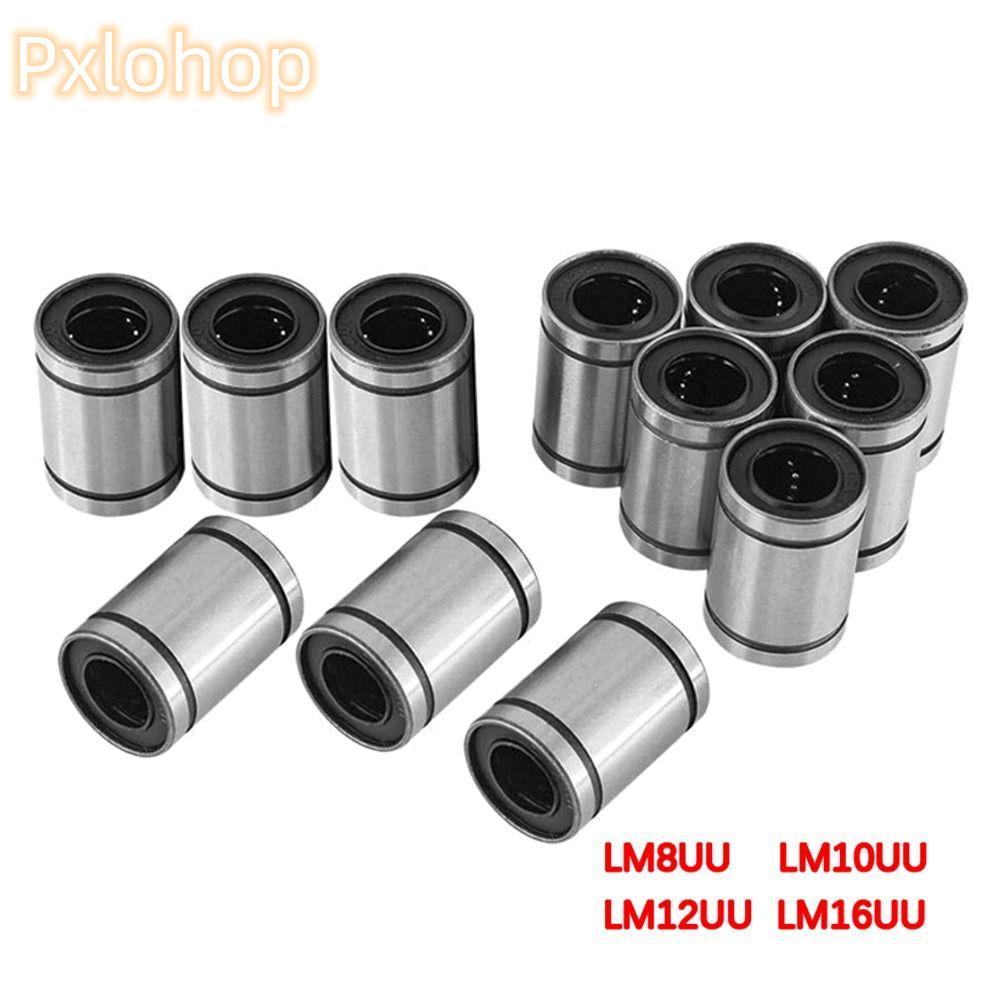 PXLHOP Thép Bushing Thanh bền Trục CNC Phần LM8UU LM10U LM12UU LM16UU