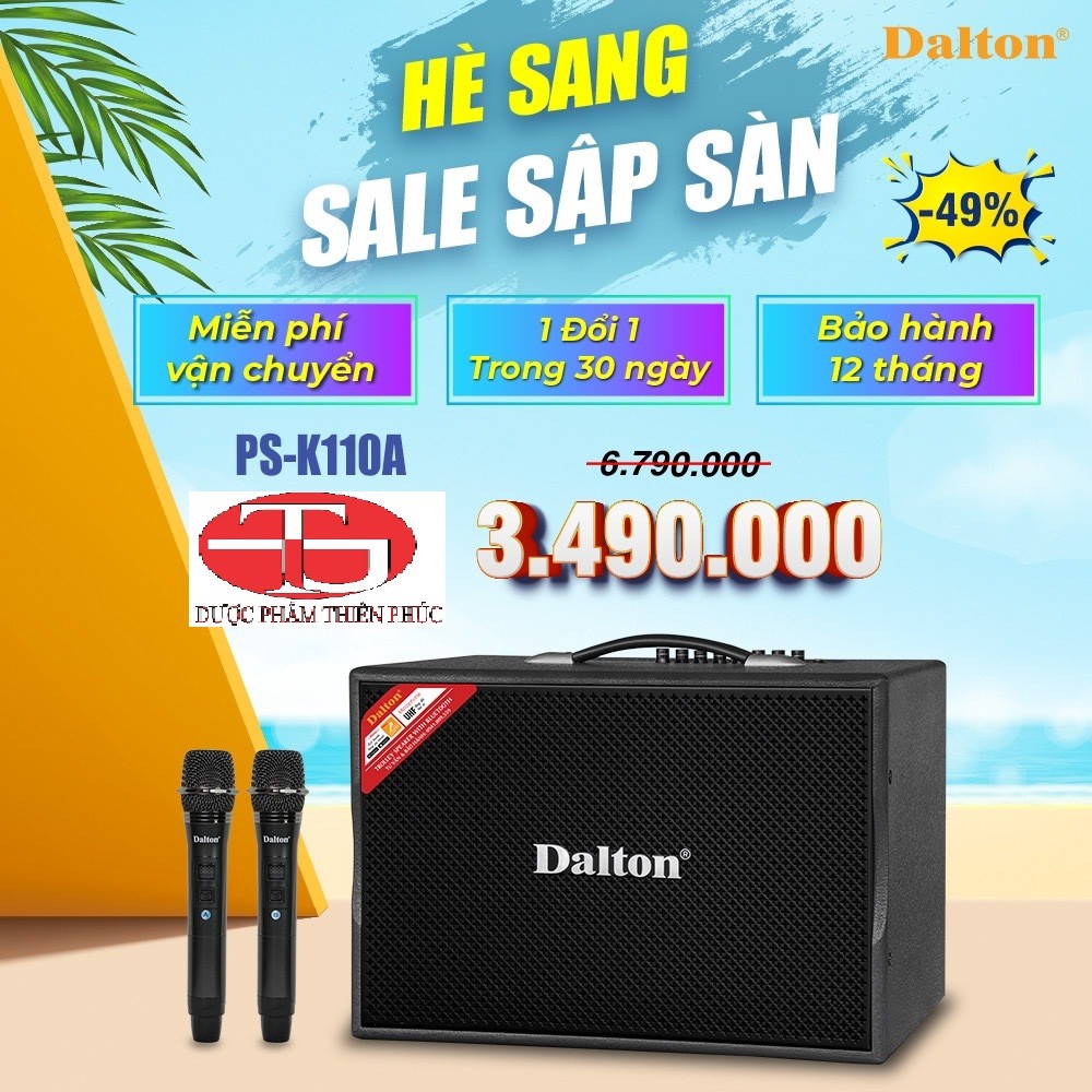 Loa karaoke công suất lớn 280W chính hãng Dalton PS-K110A sản xuất tại Việt Nam, bass loa 2.5 tấc, k