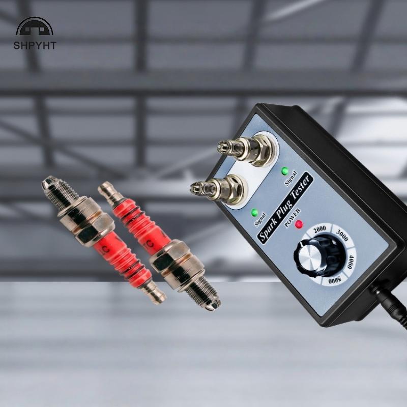 [SHPYHT] 1 Bộ Xe Máy Đánh Lửa Cuộn Dây Cheer Spark Detector Có Thể Điều Chỉnh Lỗ Kép Sparking Plug T