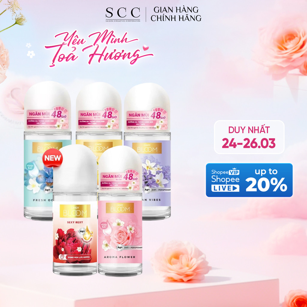 Lăn Khử Mùi CINDY BLOOM Hương Nước Hoa Dành Cho Nữ 50ml