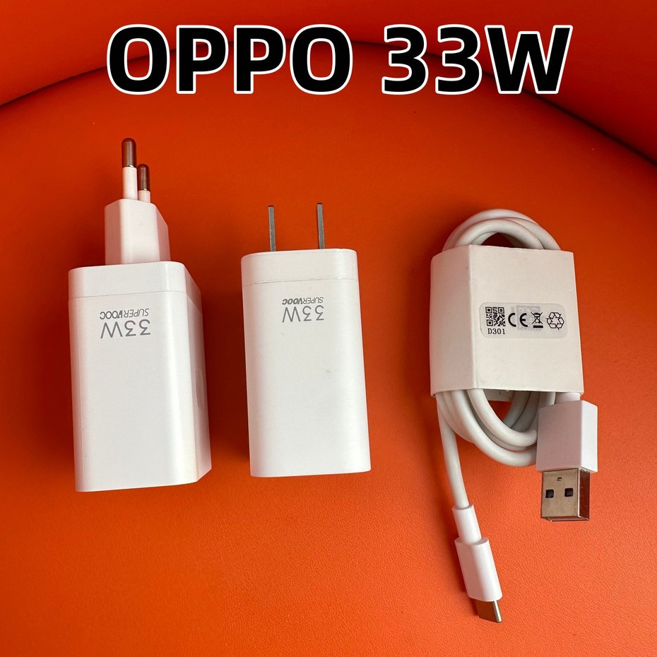 OPPO 33W SuperVOOC Sạc Nhanh USB Cho OPPO A80 A79 A78 A96 A97 A95 F29 F27 A3X A4X A5X Reno 3 4 5 6 1
