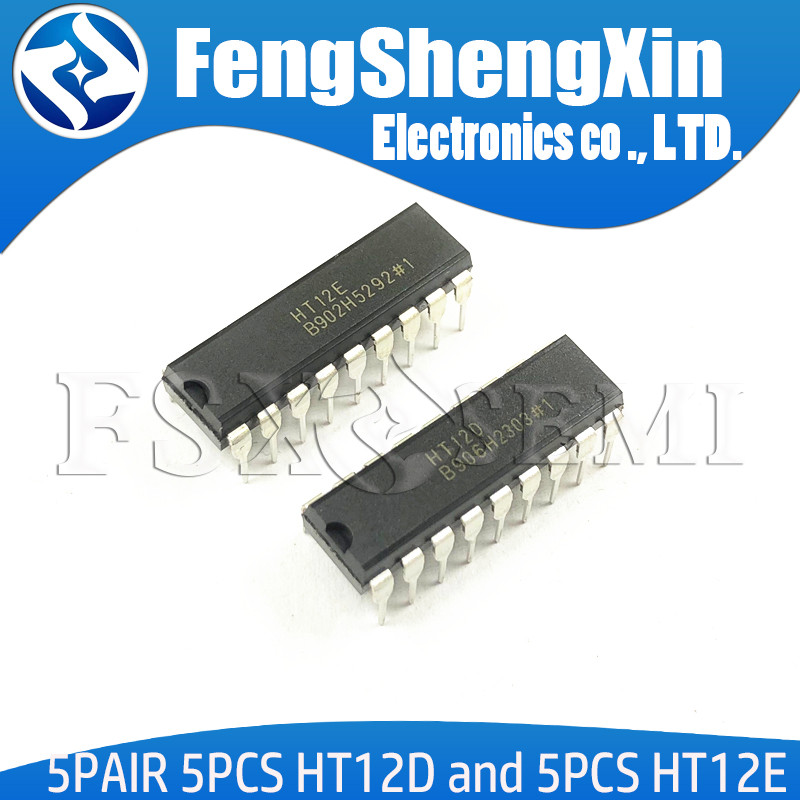 100% Mới 5PAIR 5 CÁI HT12D + 5 CÁI HT12E HT-12D + HT-12E DIP-18 IC