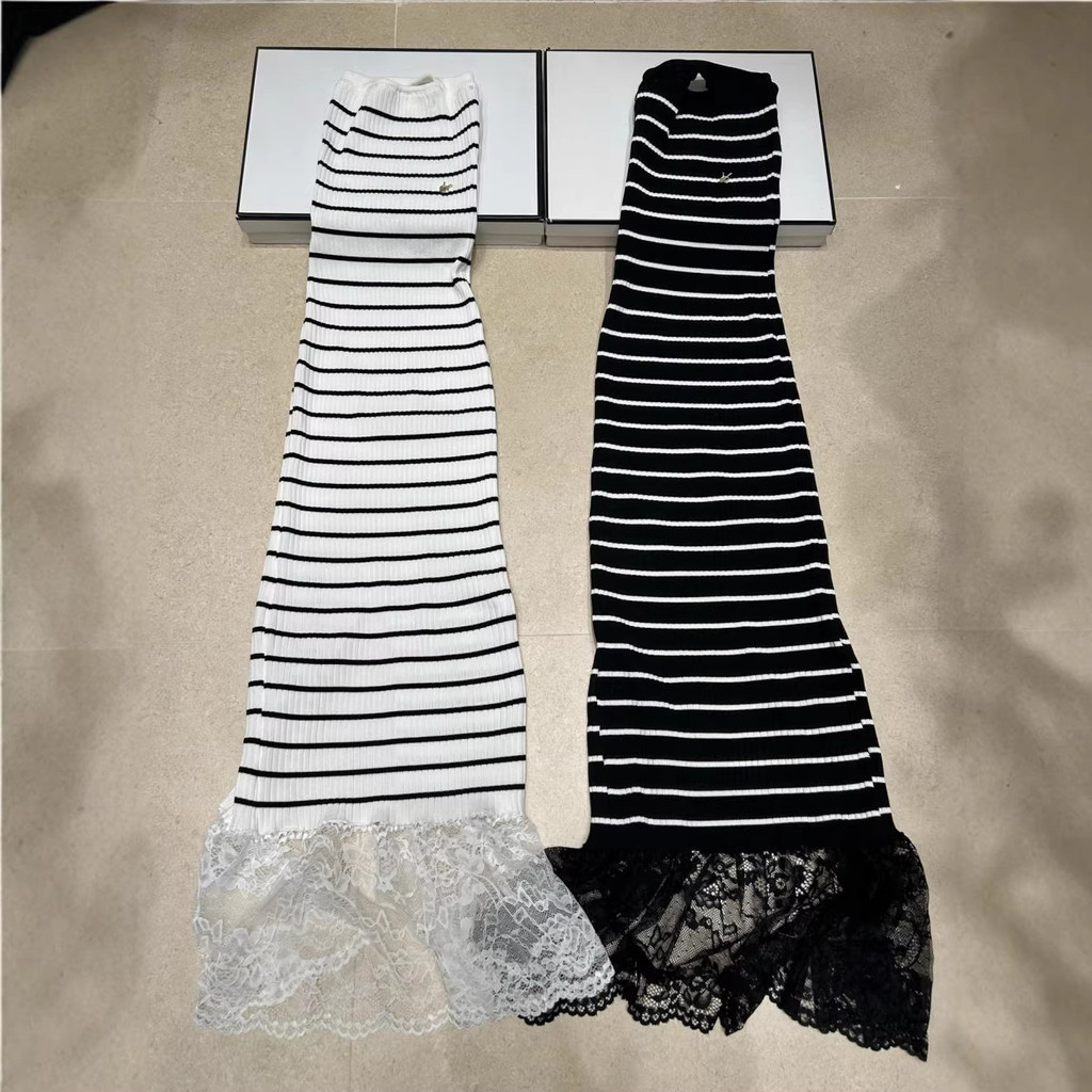 ZCLB SL New Spring/Summer Knit Letter Stripe Tube Dress