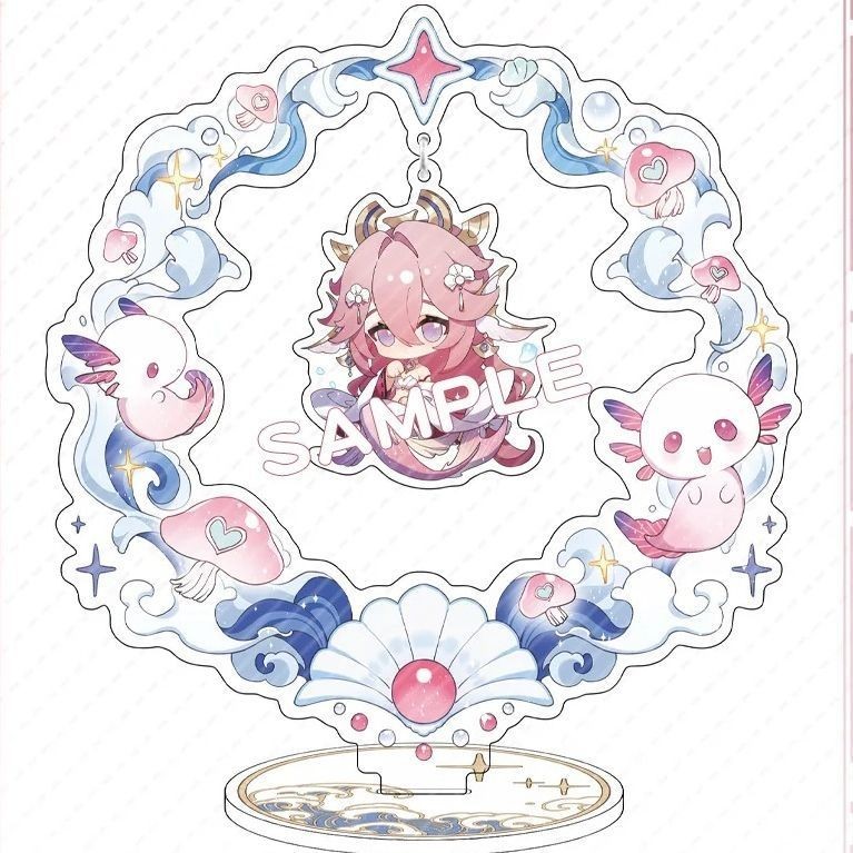 Standee Game Genshin Impact Figures Furina Neuvillette Acrylic Lyney Cute WrightVinh Desk Decoration