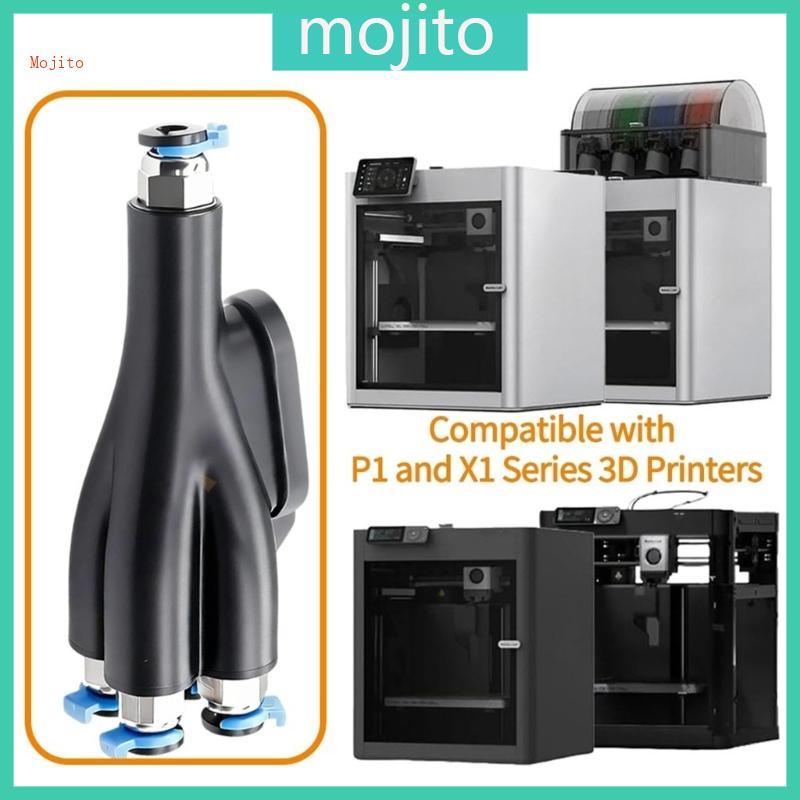 Bộ chuyển đổi PTFE 4 trong 1 Mojito cho P1S P1C X1C Phụ kiện máy in 3D Đầu nối ống Phụ kiện ứng dụng