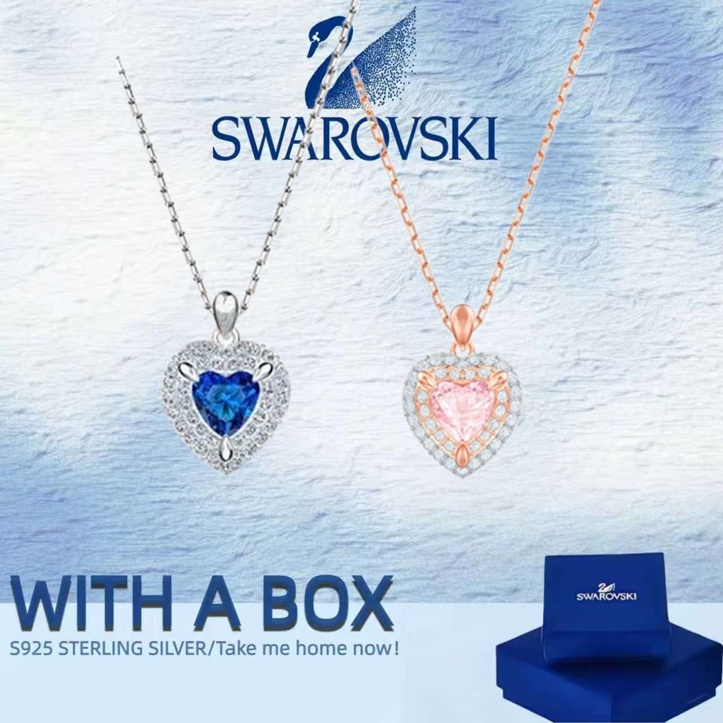 Vòng Cổ Swarovski Thiên Nga FGTRJ Vòng Cổ Trái Tim Nữ S925 Vòng Cổ Bạc Thiên Nga Trang Sức 925 Vòng 