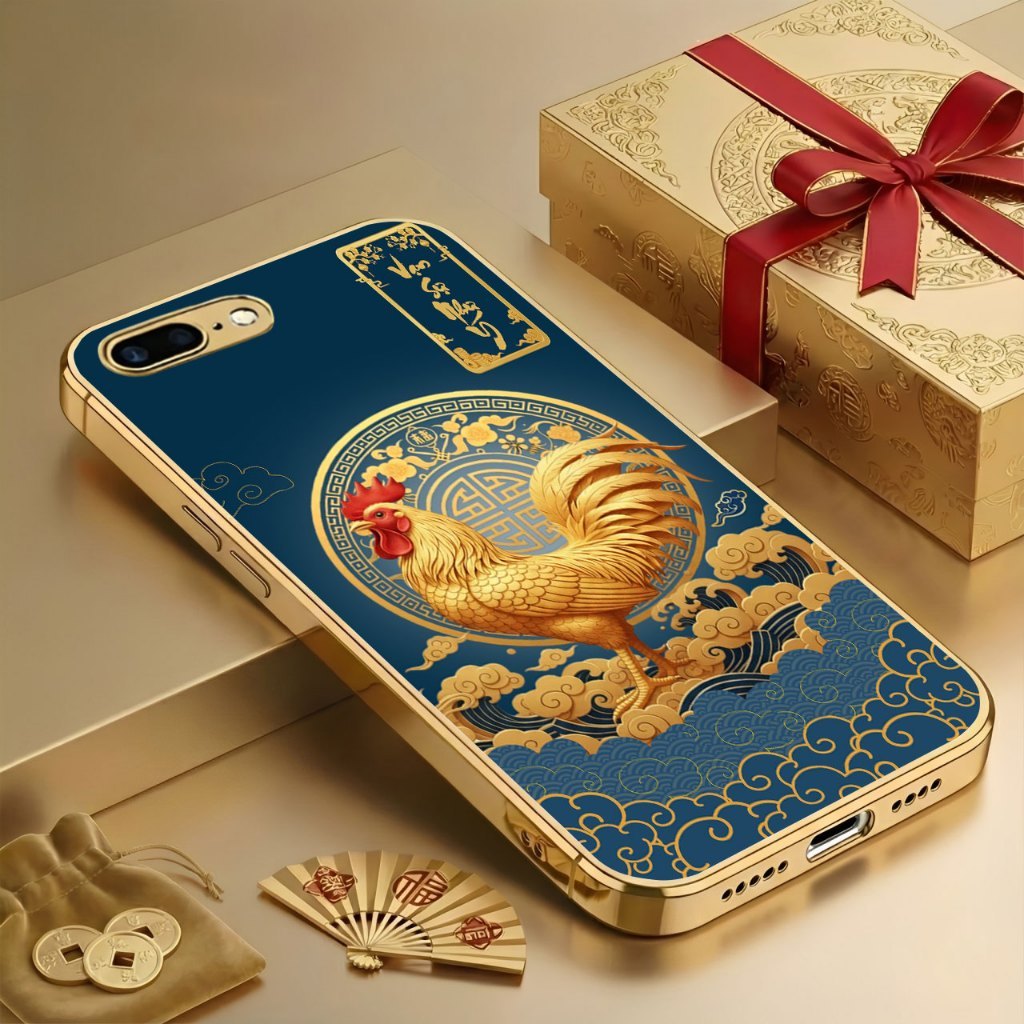 [VIỀN VÀNG] Ốp Lưng 12 CON GIÁP Tài Lộc Cho iPhone 7,iPhone 7 Plus,iPhone 8,iPhone 8 Plus  -  Mặt Kí