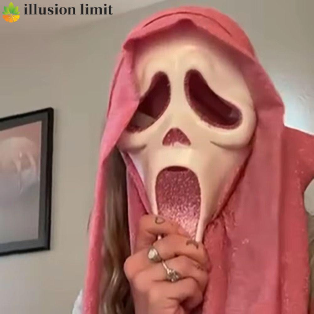 ILLUSION LIMIT Screaming Ghost Face Mask Ma quái Trick Carnival
