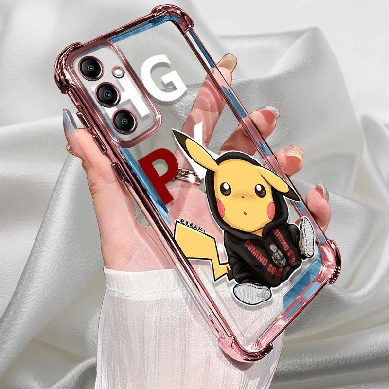 Dành Cho Samsung A37 5G Ốp Lưng Mạ Màu Hồng Silicon TPU Dễ Thương Ốp lưng Bảo Vệ Hoạt Hình Chống Sốc