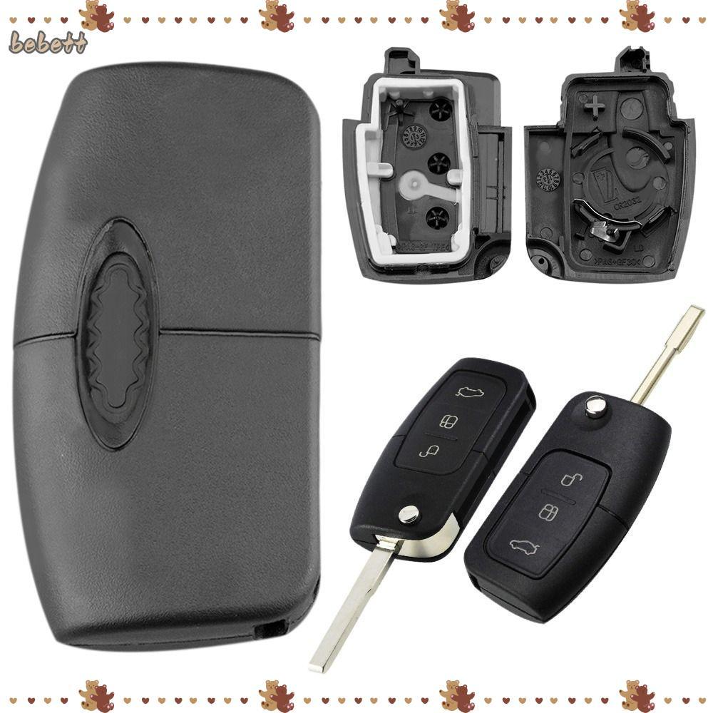 BEBETTERM Remote Key Shell Thay Thế HU101 FO21 Blade 3 Nút Lật Ô Tô Chìa Khóa Cho Mondeo Galaxy