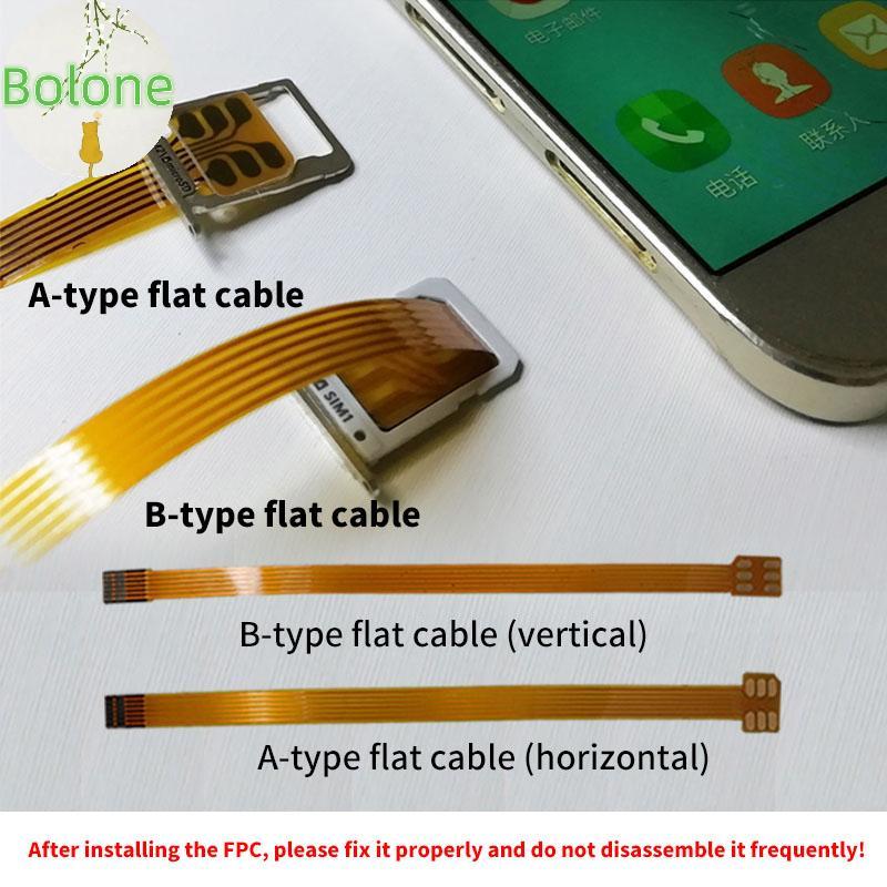 Bolone Nano 4FF Bộ Chuyển Đổi Thẻ Sim Cáp Nối Dài FPC Sang Nano 4FF Micro 3FF Tiêu Chuẩn 2FF Sim Usi