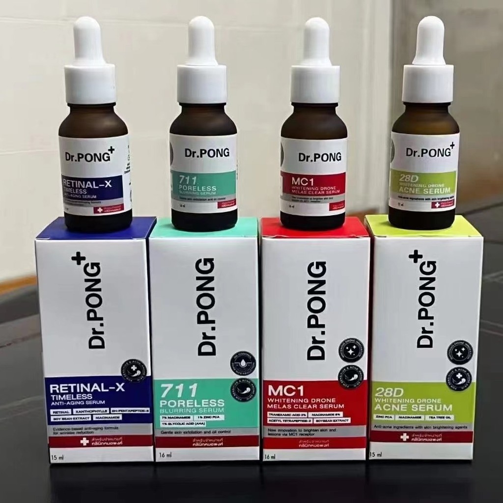 Thái Lan Dr.pong 28 Ngày Tinh Chất Làm Sạch Mụn 28D Làm Nhẹ Loại Bỏ Tease Cải Thiện Da SKXL