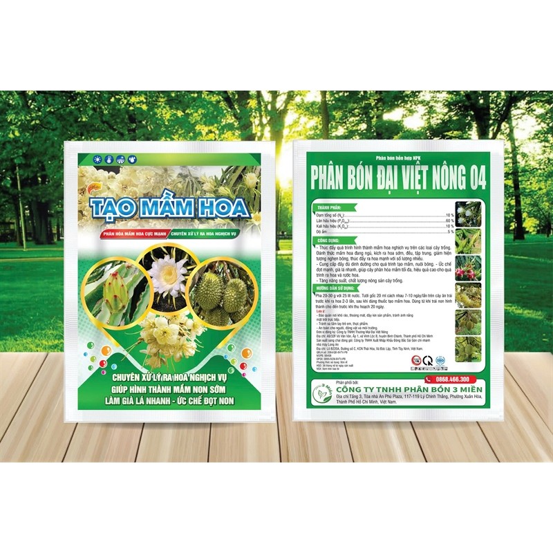 Phân Bón Lá TẠO MẦM HOA (NPK 10-60-10) - Kích Ra Hoa Nghịch Vụ Đồng Loạt 1000g