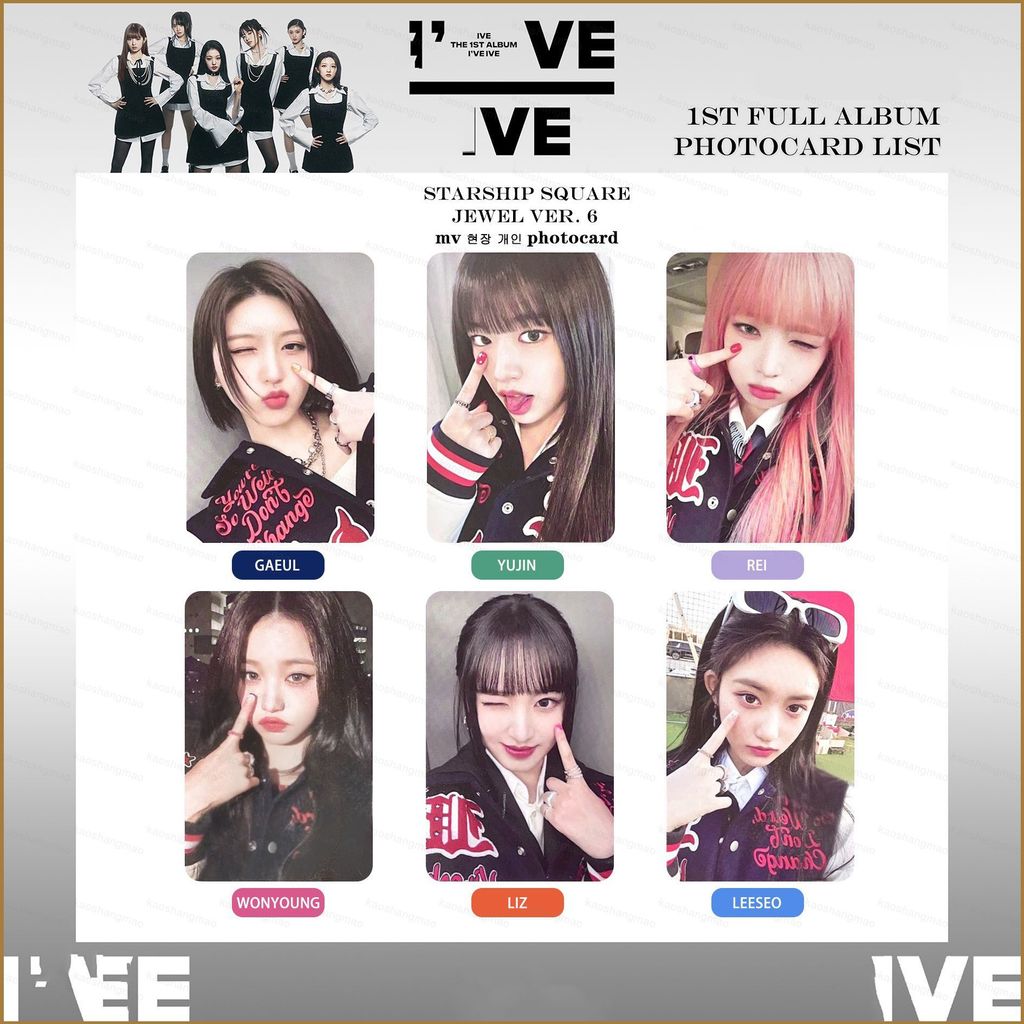 HK1 6 Cái / bộ IVE Ive IVE StarShip Entertainment LOMO thẻ sưu tập thẻ Yujin Gaeul Wonyoung LUZ Rei 