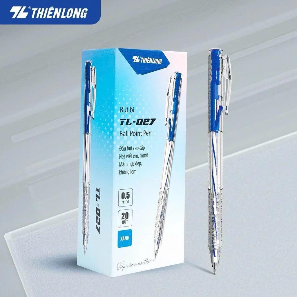 Hộp 20 cây bút bi Thiên Long TL-027 - Bút bi Thiên Long TL-027, 20 cây/hộp - không hộp