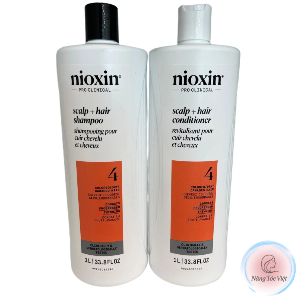 [NTV] Dầu gội xả chống rụng tóc Nioxin System 4 1000mlx2