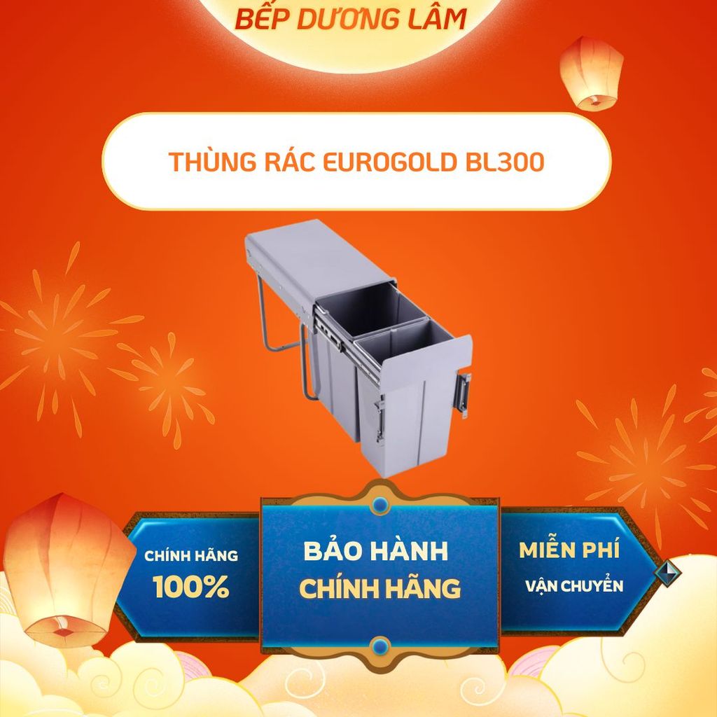 Thùng rác Eurogold BL300-Cam kết hàng chính hãng
