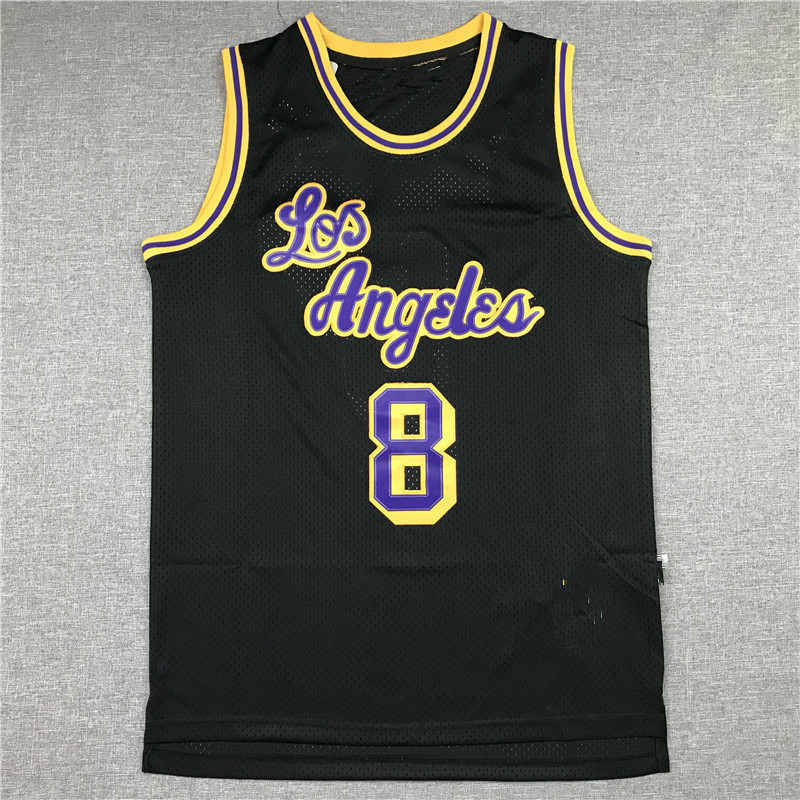 Lakers cổ điển Không. 1 Màu Đen Chính Hãng Không 8 Áo bóng rổ