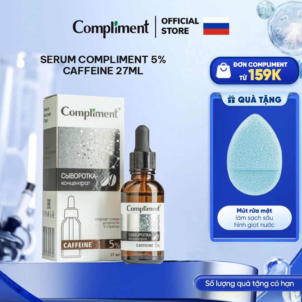 Serum Compliment 5% Caffeine làm săn chắc, tái tạo và trẻ hóa da 27ml