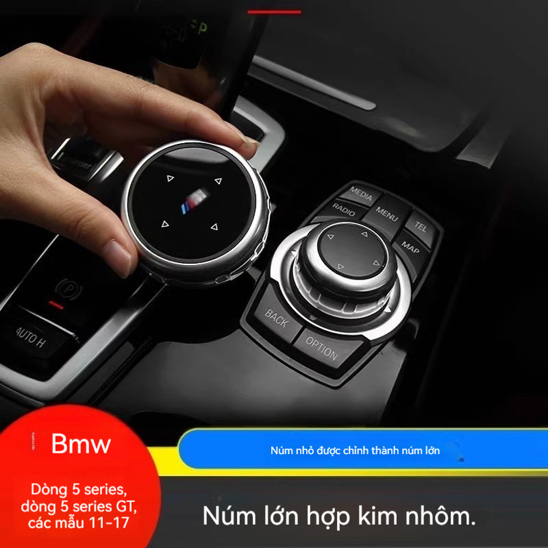 Nhãn dán trang trí nắp núm lớn chuyên dụng BMW 3 Series 5 2 X3X4X5X6GT iDrive
