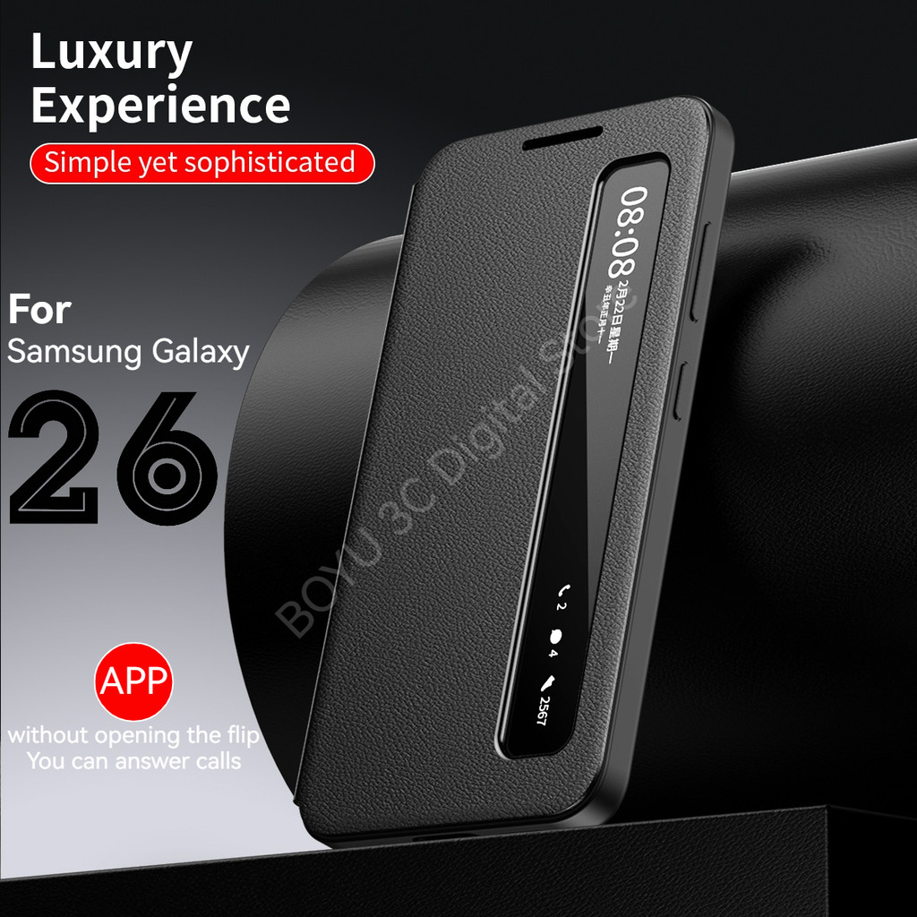 APP Da Cao Cấp Ốp Lưng Điện Thoại Samsung Galaxy S26 S25 S24 S23 S22 Ultra Plus S25FE Edge Flip Smar