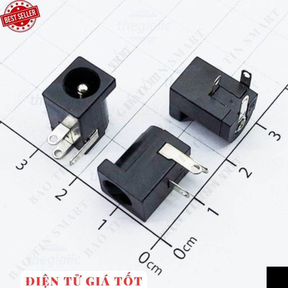 [20 Cái]- DC5525 Đầu Nối Nguồn DC Cái 5525 Hàn PCB Kim 2.5mm Điện Tử Giá Tốt 886