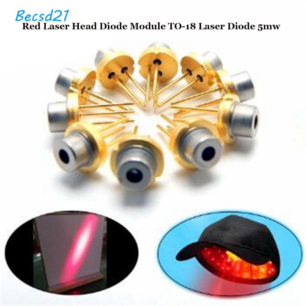BECS 1 / 2 / 5 / 10 Đầu Laser Đỏ 5MW DIY Lab 5mw TO-18 Diode Laser