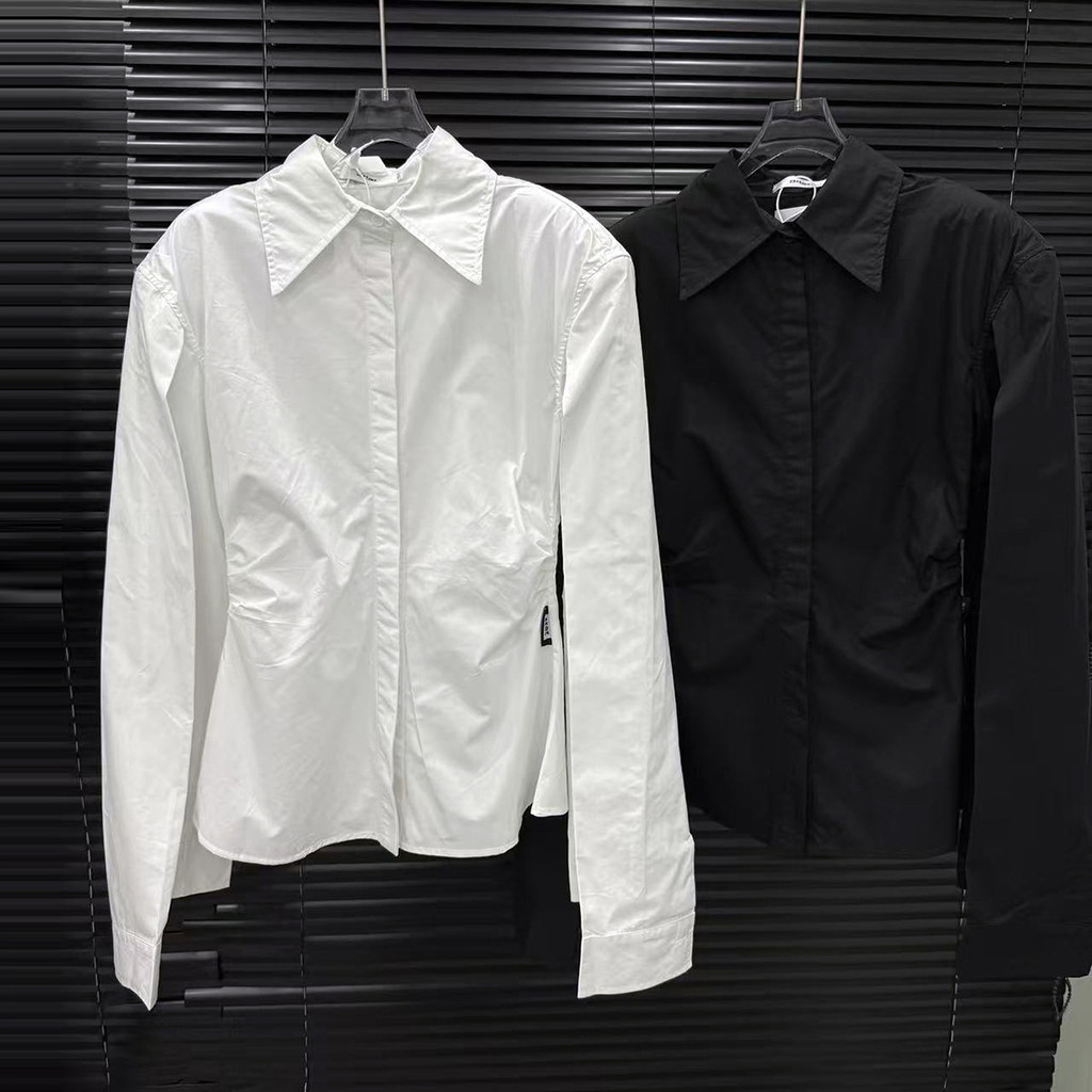 N6D2 2025Early Autumn New Double Sleeve Design Shirt for Women Fashionable Elegant Versatile Waist-C