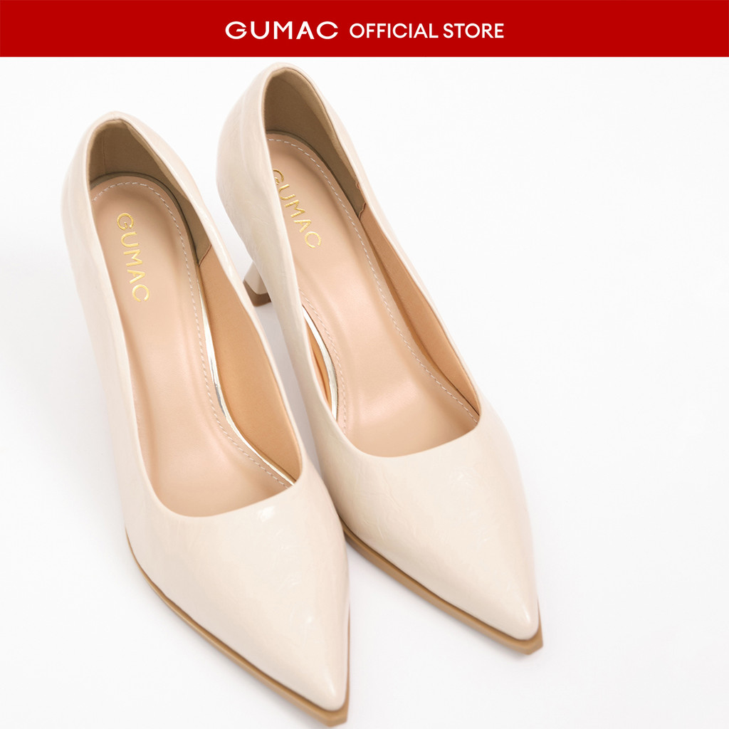 Giày cao gót nữ GUMAC da vân  GF04042