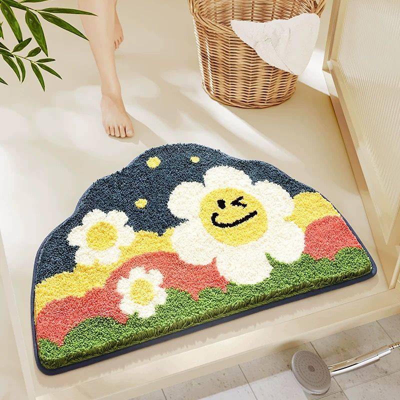 Bathroom Non-Slip Floor Mat Bathroom Absorbent Floor Mat Thickened Household Toilet Doorway Mat Cash