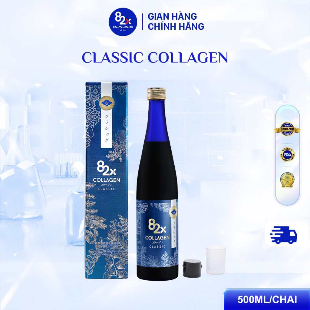 [Live 82x] Nước Uống 82X Collagen Classic Hỗ Trợ Làm Đẹp Da, Phòng Ngừa Lão Hóa, Cải Thiện Nếp Nhăn 