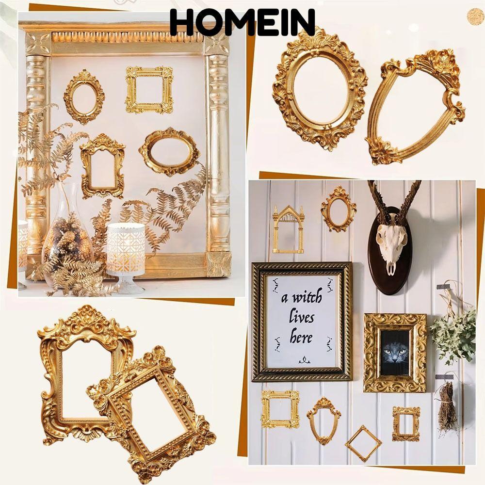 HOMEIN DIY Shadow Box Frame, Gold Mini Photo Frames, Creative DIY Wedding Photo Display Frame Quà tặ