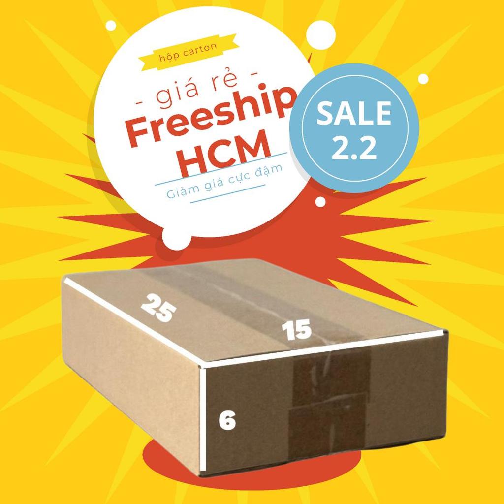 combo 150 chiếc hộp carton mã 25x15x6 giá rẻ