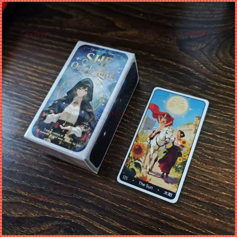 [Người mới được khuyên dùng] Thẻ bài Tarot phong cách giả tưởng Anime gốc Bảng tiếng Anh Trò chơi bà