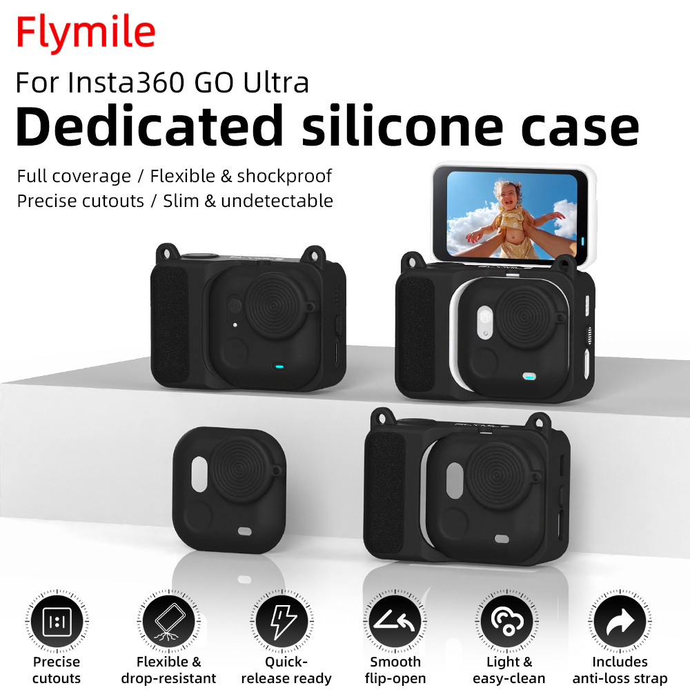 Dành Cho Insta360 Go Ultra Silicone Ống Kính Bảo Vệ Dành Cho Insta360 Go Ultra Thể Thao Camera Chống