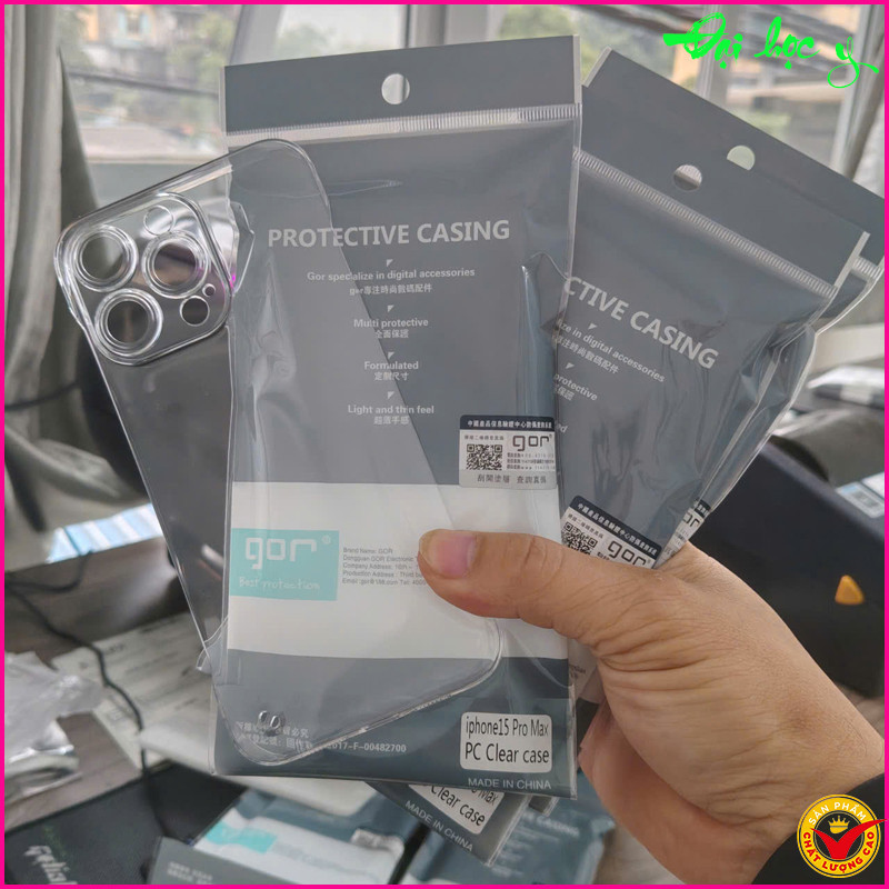 Ốp Lưng cứng GOR iPHONE 16, IP 16 Pro, IP 16Pro Max, IP 16+ ... trong suốt không viền Hạn chế ố chín