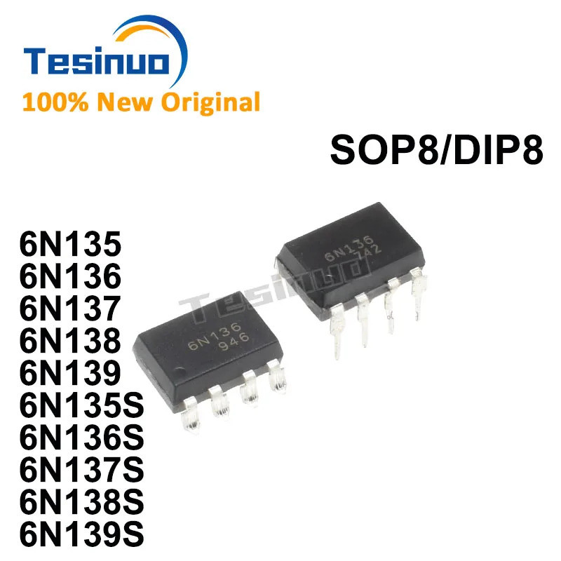 5 CÁI 6N135 6N136 6N137 6N138 6N139 DIP 6N135S 6N136S 6N137S 6N138S 6N139S SOP Optocoupler chip Còn 