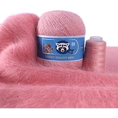 MinnowXY 50 + 20g / bộ Lông chồn dài Len dày vừa sợi len chồn Handmade Len Quần áo Móc Đan Chất liệu