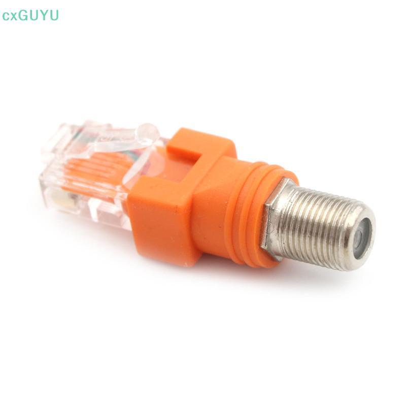 [cxGUYU] Bộ chuyển đổi khớp nối đồng trục F Female sang RJ45 Male RJ45 sang RF Connector PRTA