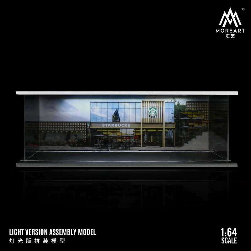 [ORDER] Mô hình diorama MOREART 1:64 Starbucks Themed Parking Lot Light Version MO914201