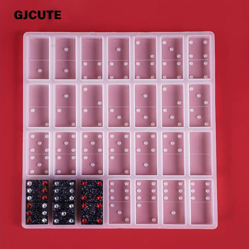 GJCUTE - Khuôn Làm Đồ Chơi Silicone Dominos với Nhựa Epoxy DIY
