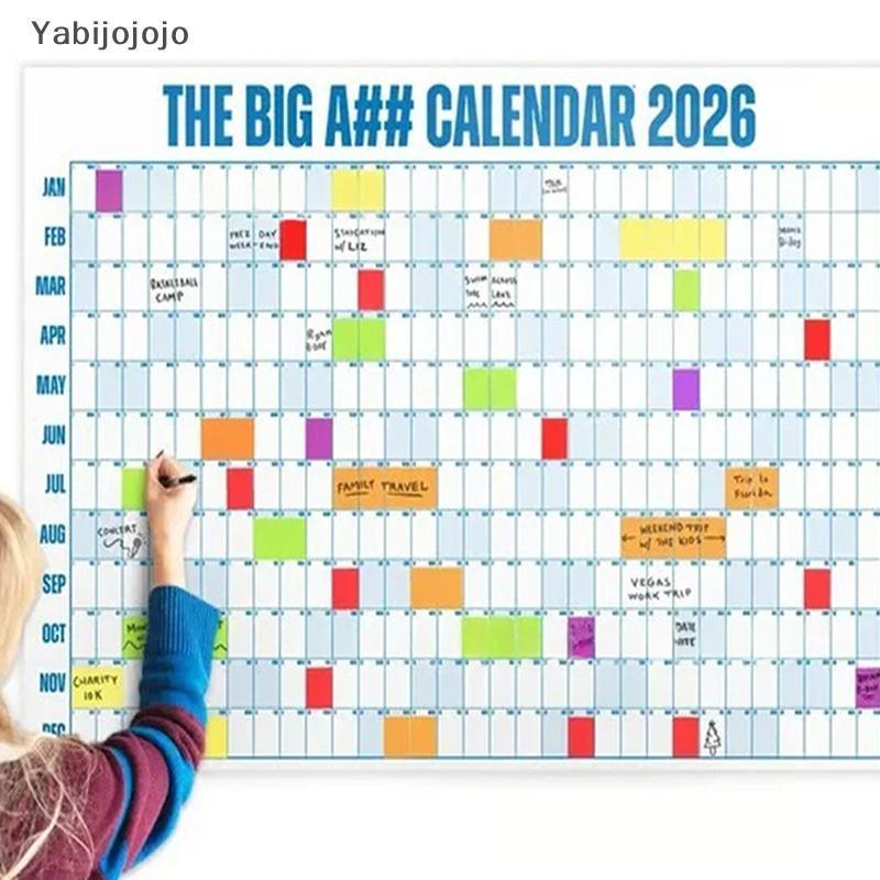 Yabijojojo Large 2026 Calendar Planner Sheet Schedule Stier Planner Target 365 Days Planner Sheet To