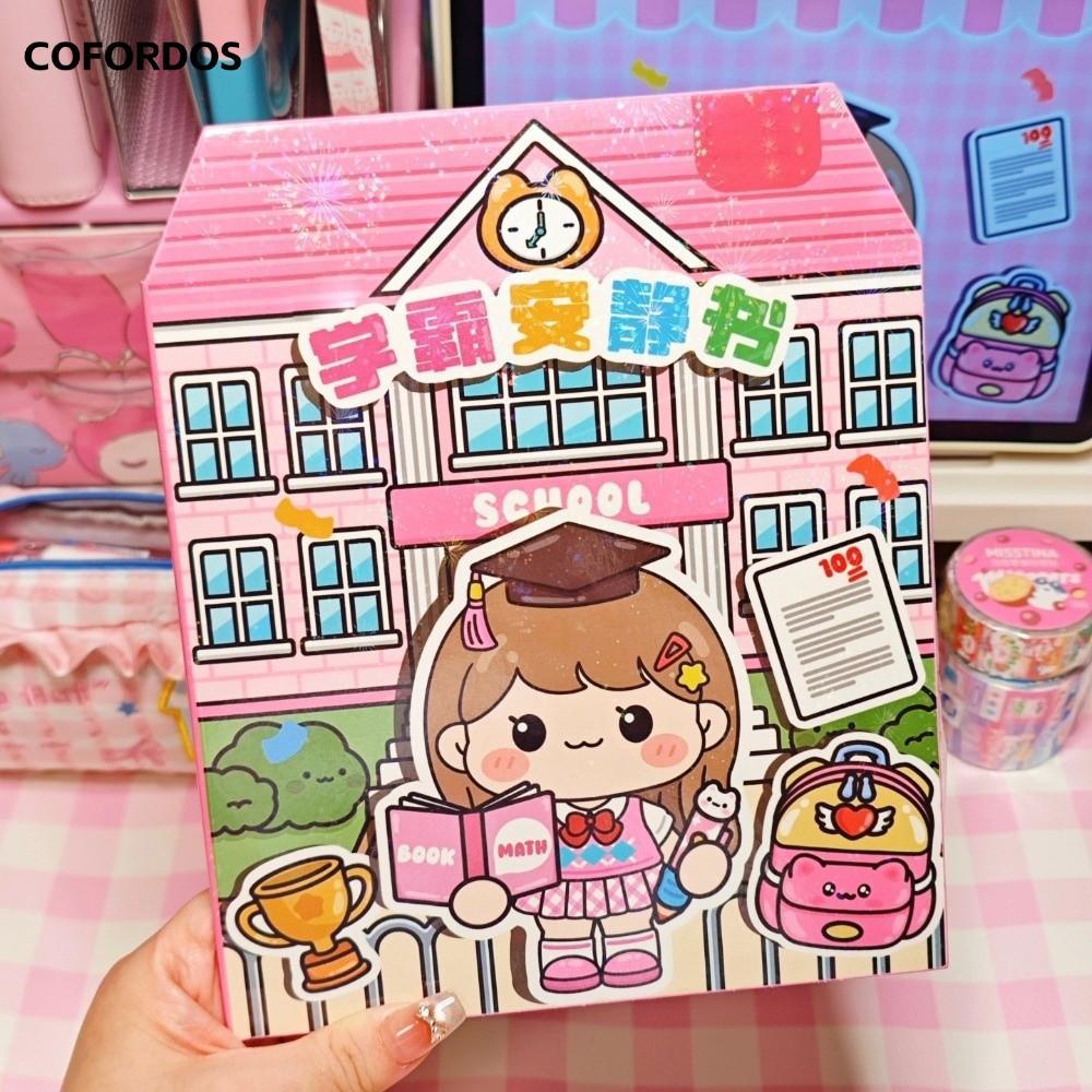 Sách dán COFORDOS, Nhãn dán sách yên tĩnh giáo dục thủ công, Sách dán hoạt hình PET cho trẻ em