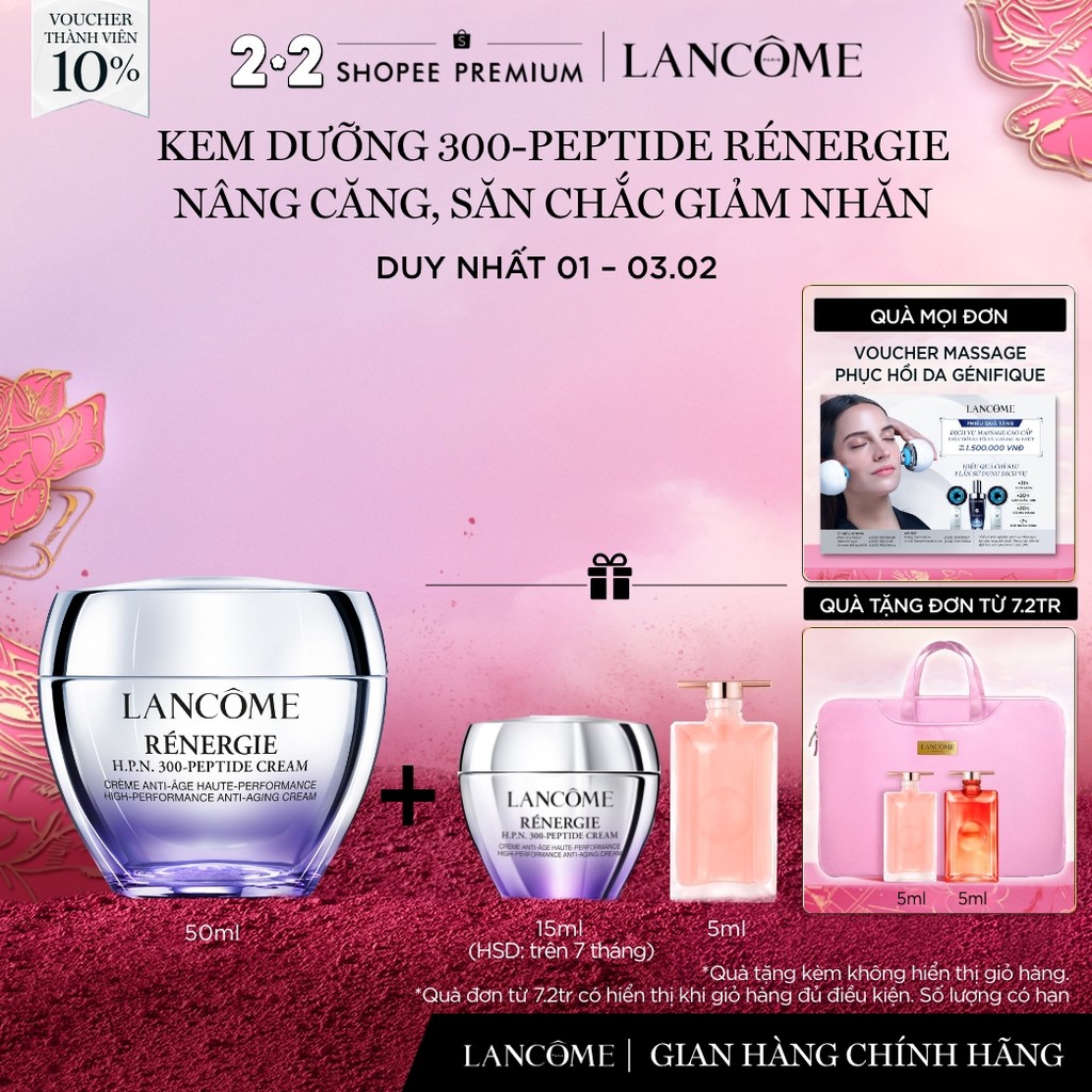Kem Dưỡng Lancome 300-Peptide Rénergie Chống Lão Hoá & Nâng Căng, Săn Chắc 50ml