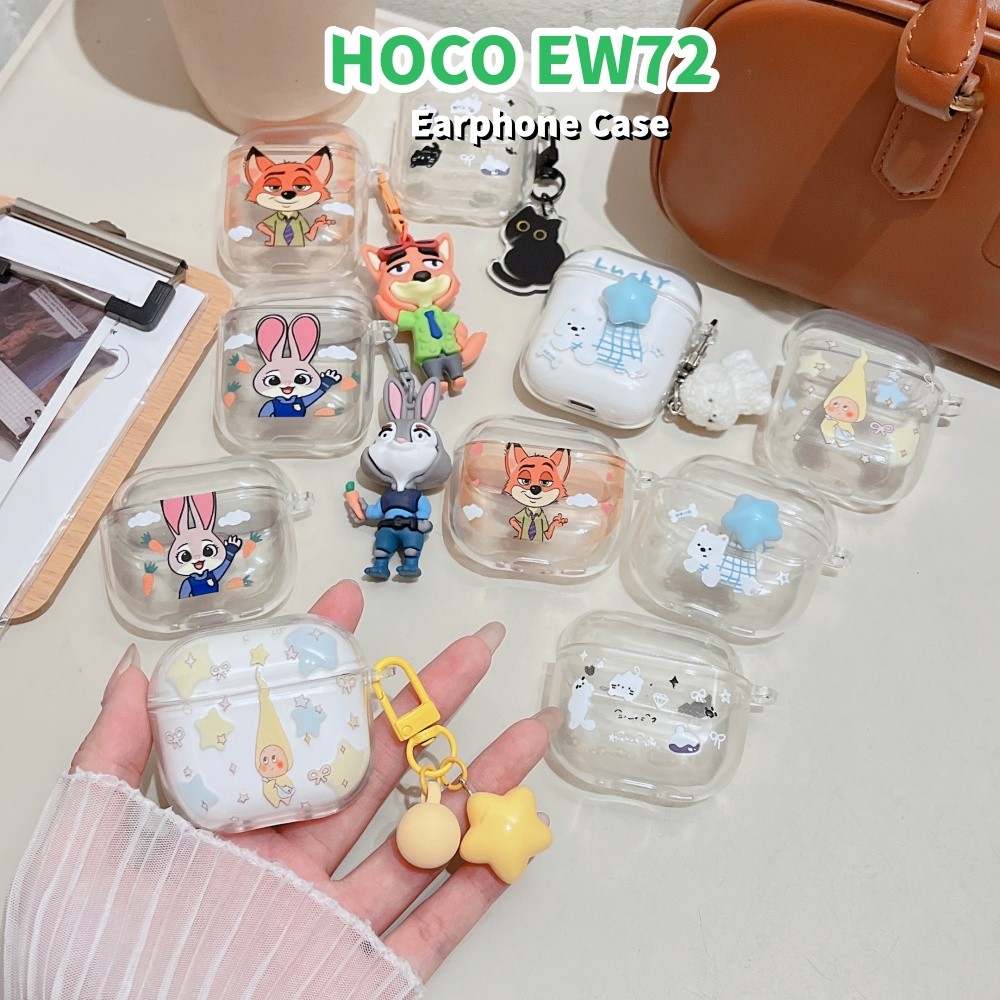 【imamura】Cho HOCO EW72 ốp tai ng Case Kiểu dáng dễ thương Vỏ Bảo Vệ Hộp Sạc Tai Nghe