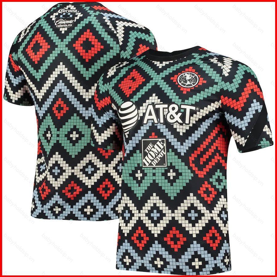 BS1 22 / 23 Club America Jersey Huấn luyện Mặc bóng đá tay ngắn trước trò chơi Tee Player Phiên bản 