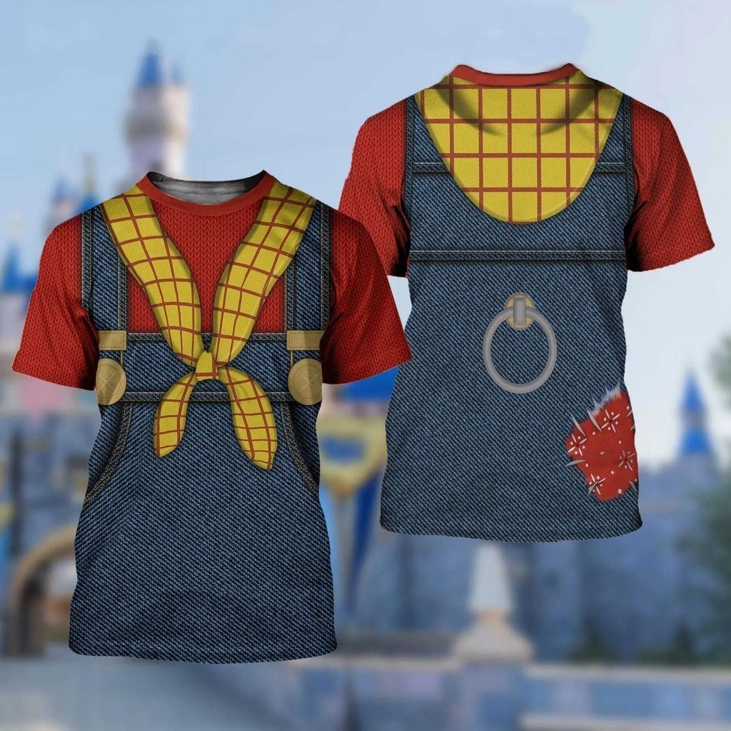 Áo thun cosplay Woody Toy Story 3D in hình, tay ngắn oversized thời trang mùa hè cho nam