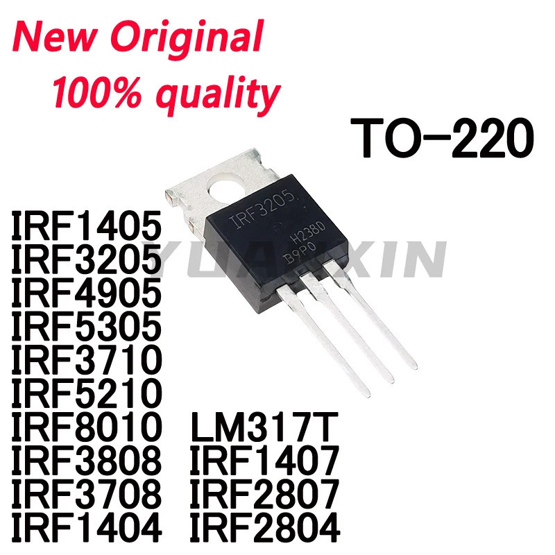 5 Chiếc IRF1405 IRF3205 IRF4905 IRF5305 IRF3710 IRF5210 IRF8010 IRF3808 IRF3708 IRF1404 IRF1407 IRF2