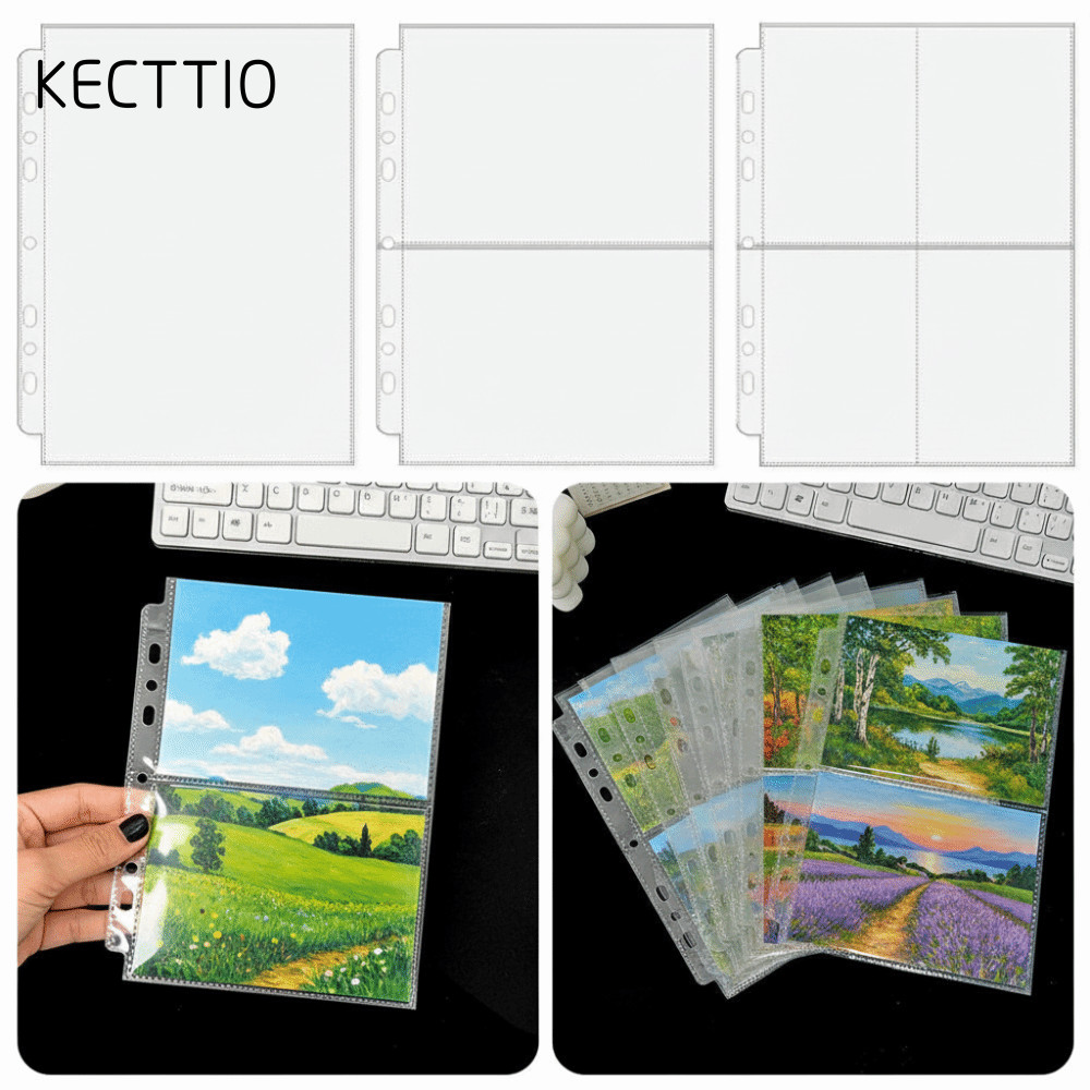 KECTTIO 10 Cái Kpop Photocard Binder Tờ, Trong Suốt Nhiều Túi A5 Kpop Photocard Binder, Thời Trang D