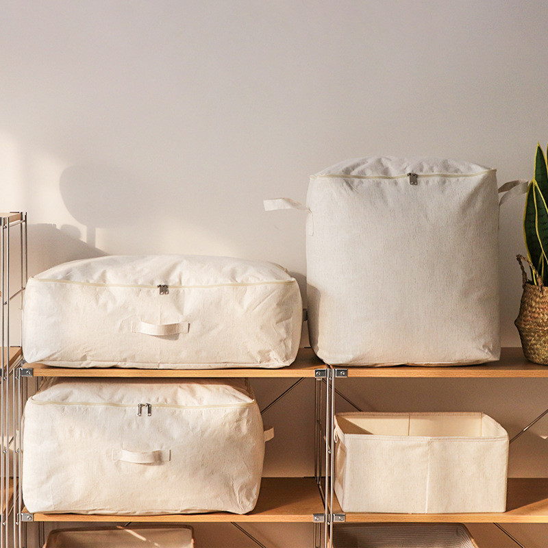 Tianshan Cotton Vải Lanh Quilt Túi Bảo Quản Dày Dung Tích Lớn Chống Ẩm Túi Tidy-Up Quilt Quần Áo Tid